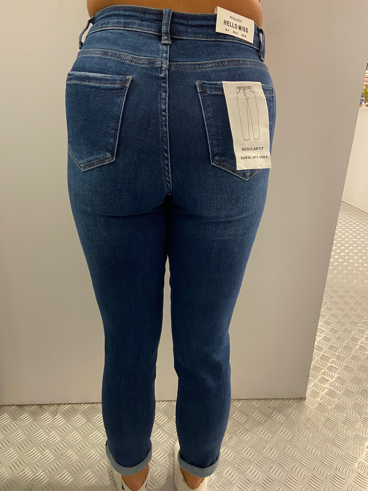 Donkerblauwe regular fit HM