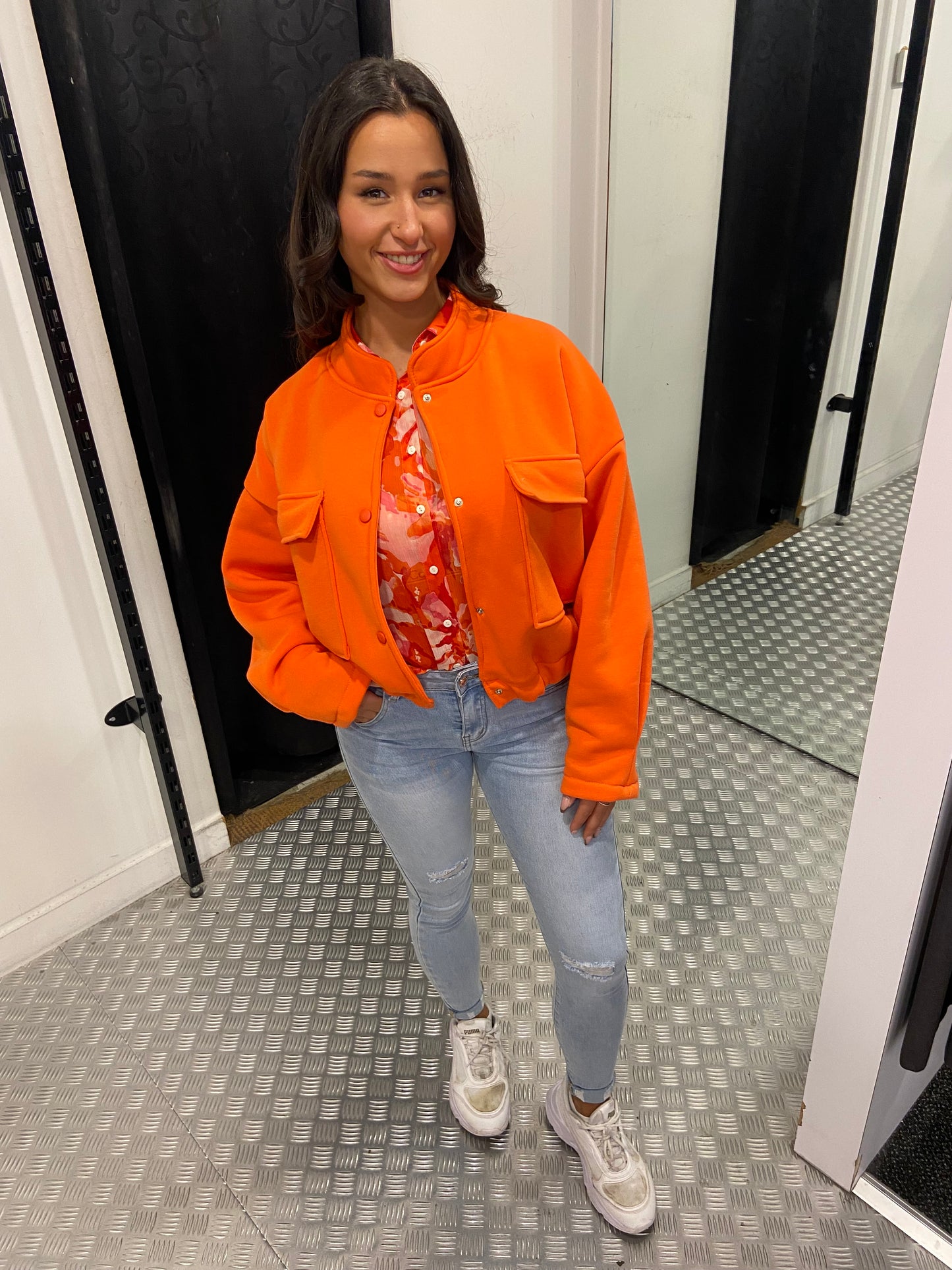 Oranje bomberjacket