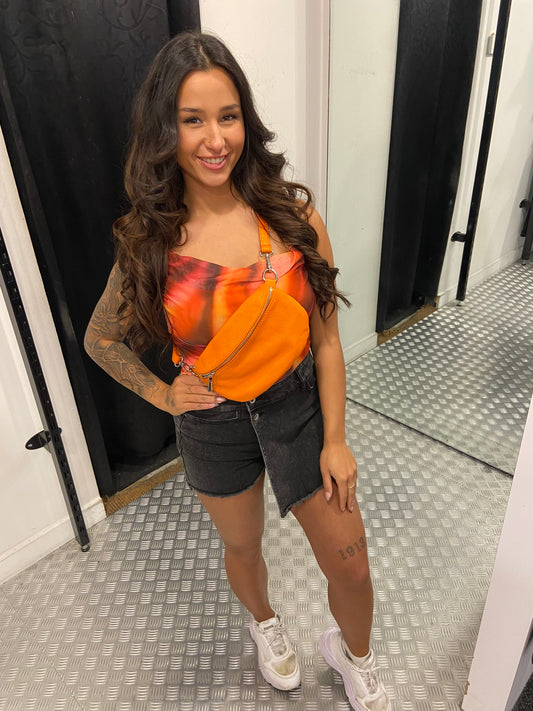 Stonewashed skort