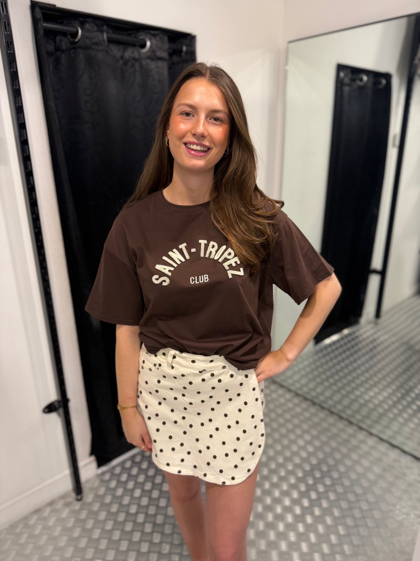 Brown tshirt Saint tropez oversized