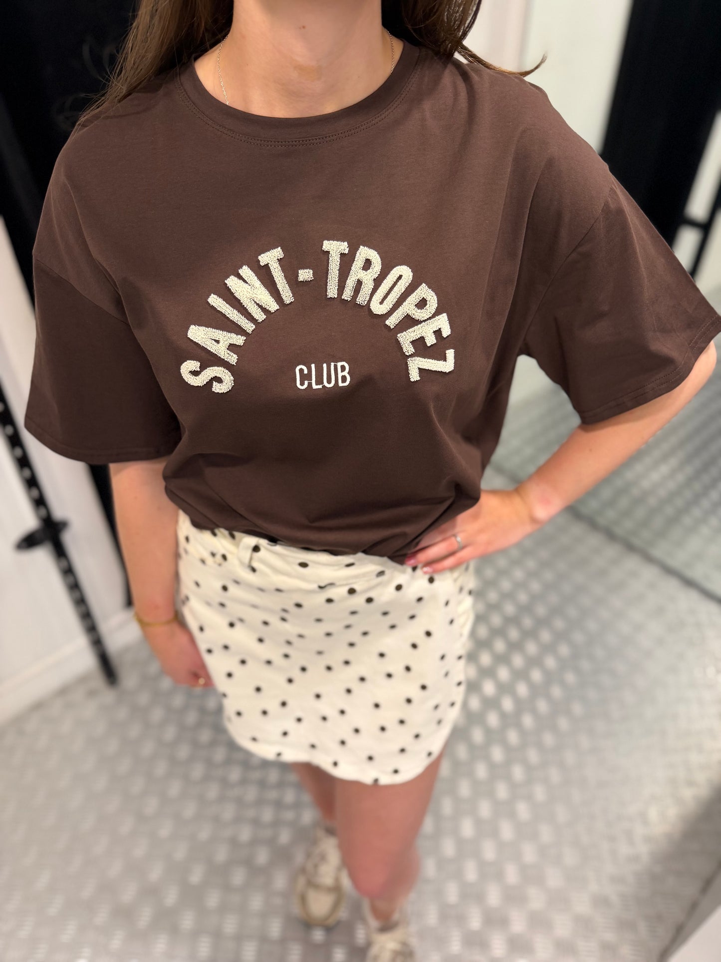 Brown tshirt Saint tropez oversized