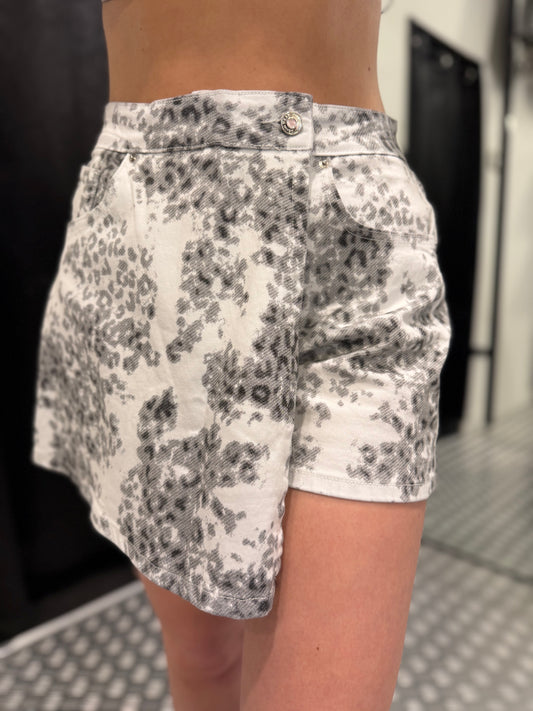 Black marble skort
