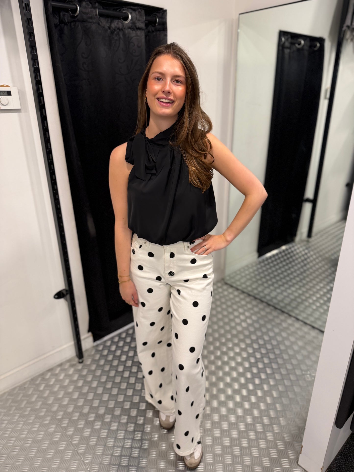 Black bow tie top