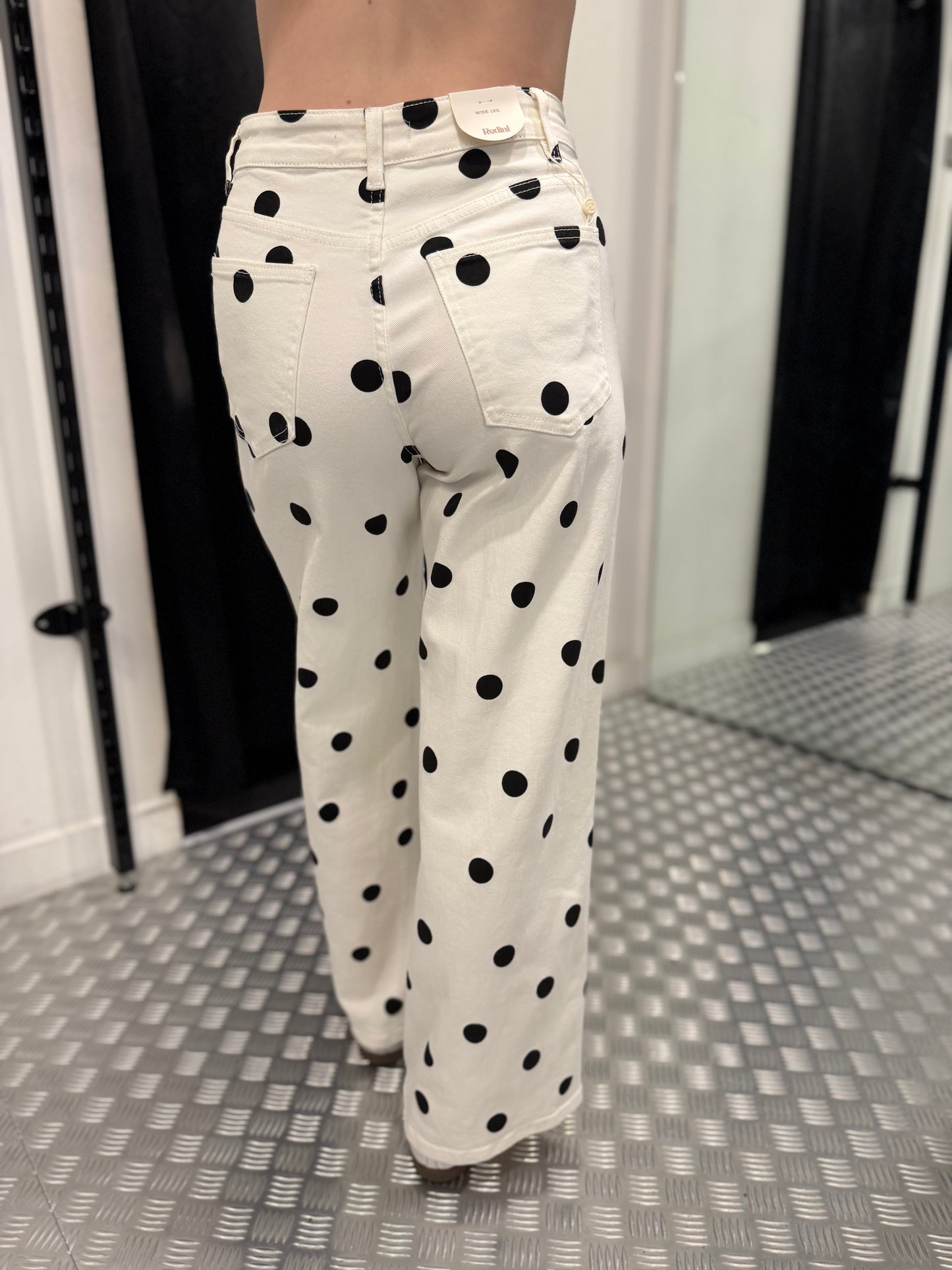 Dot white denim