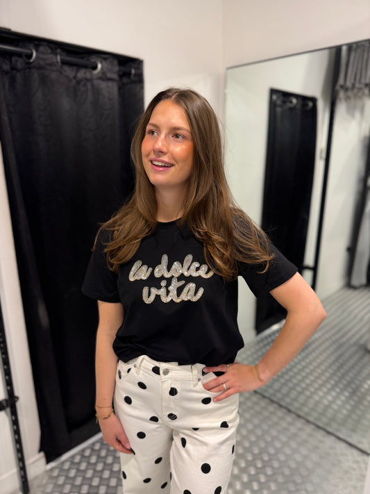 Dolce vita black tshirt