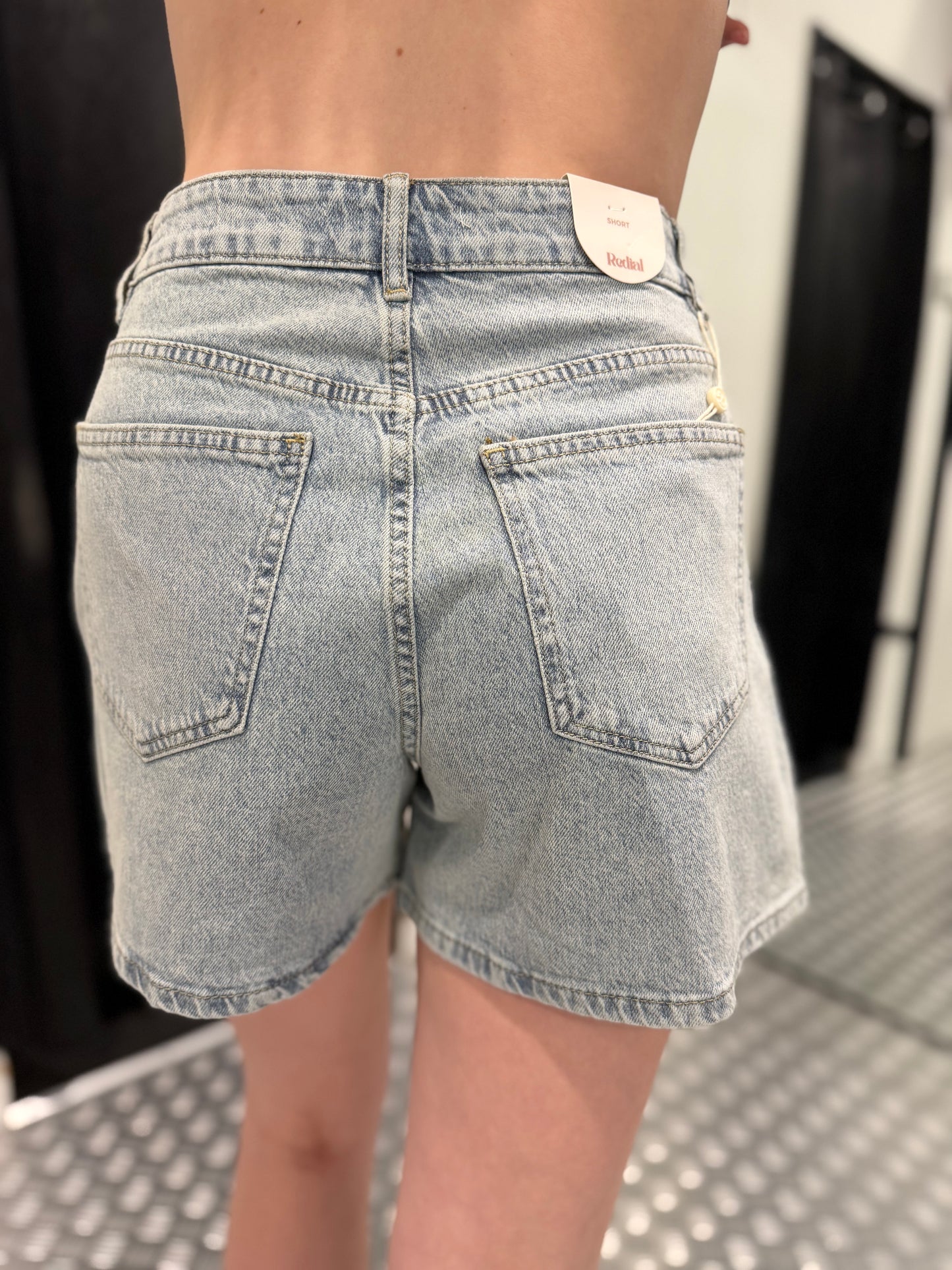 Silver studs denim short