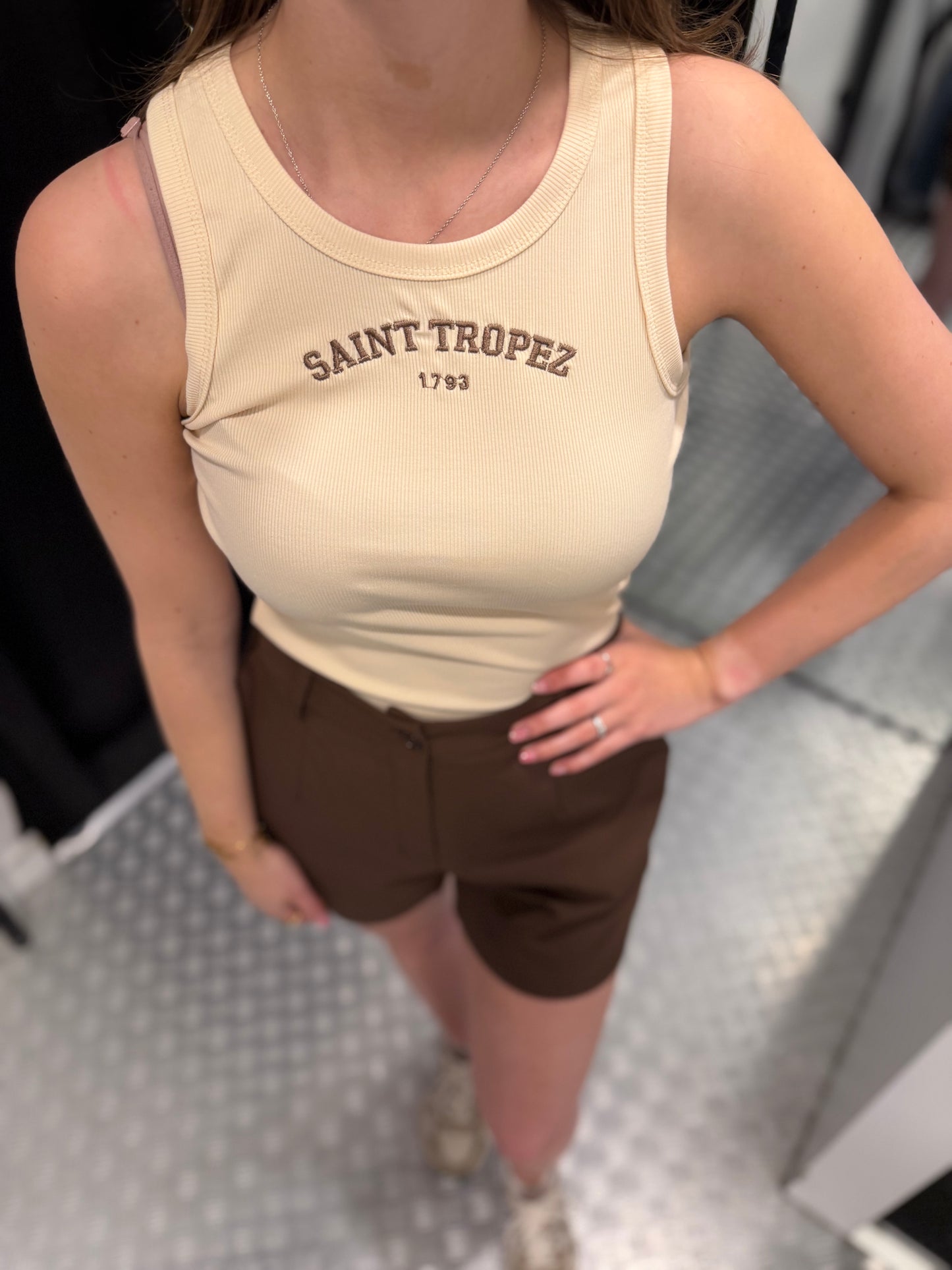 Beige top st tropez