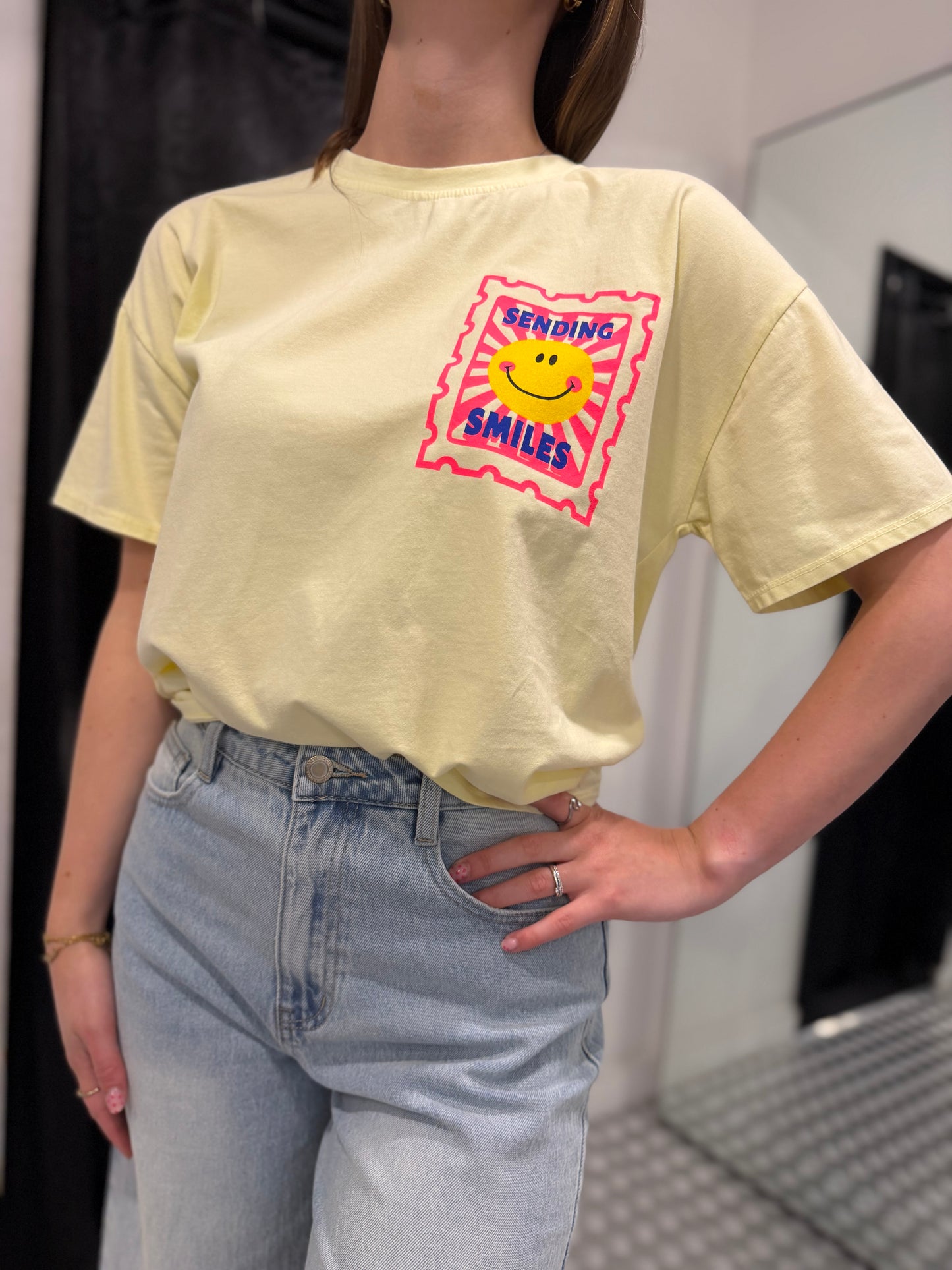 Yellow smiley tshirt