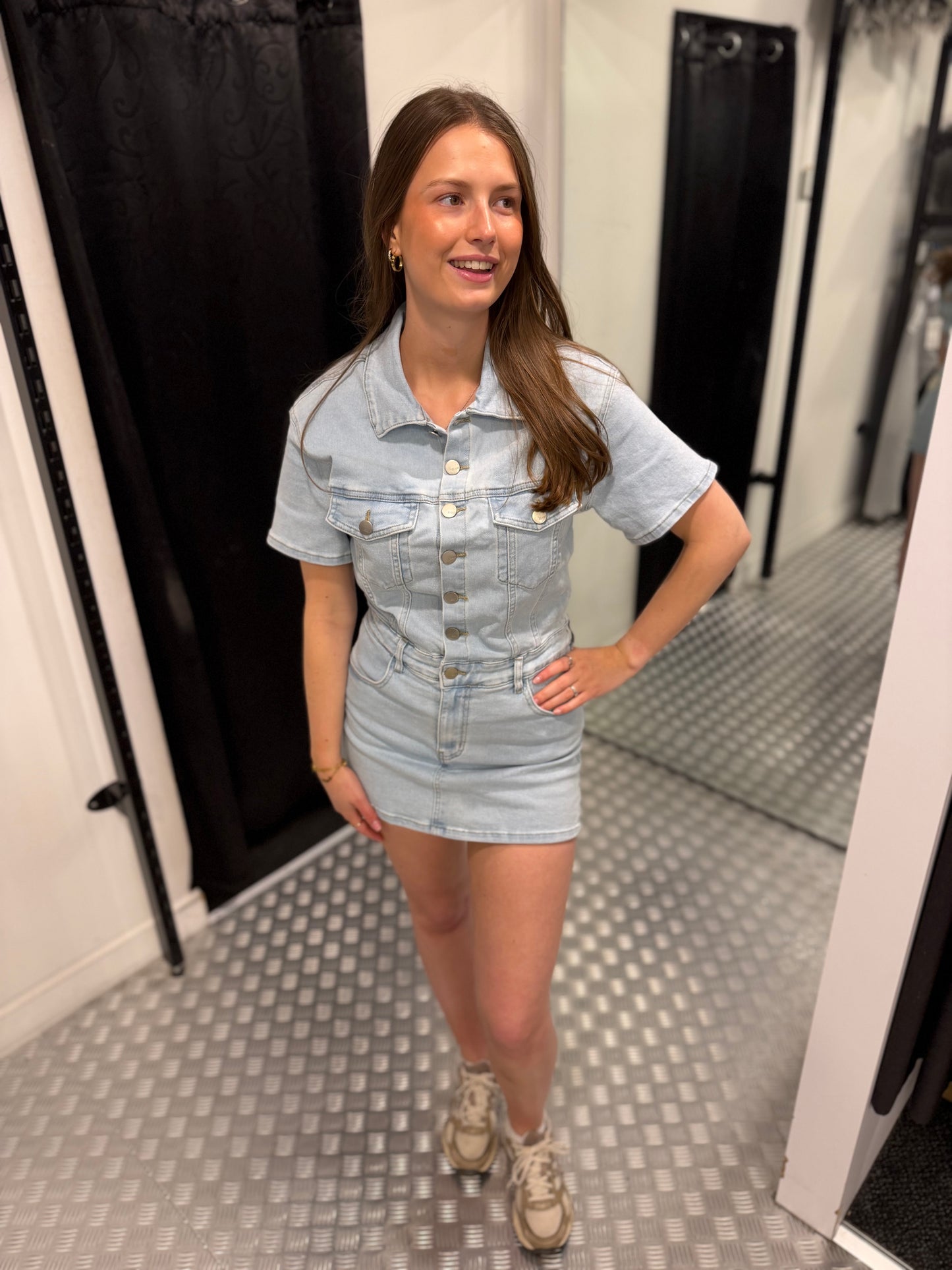 Denim playsuit redial