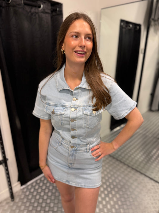 Denim playsuit redial