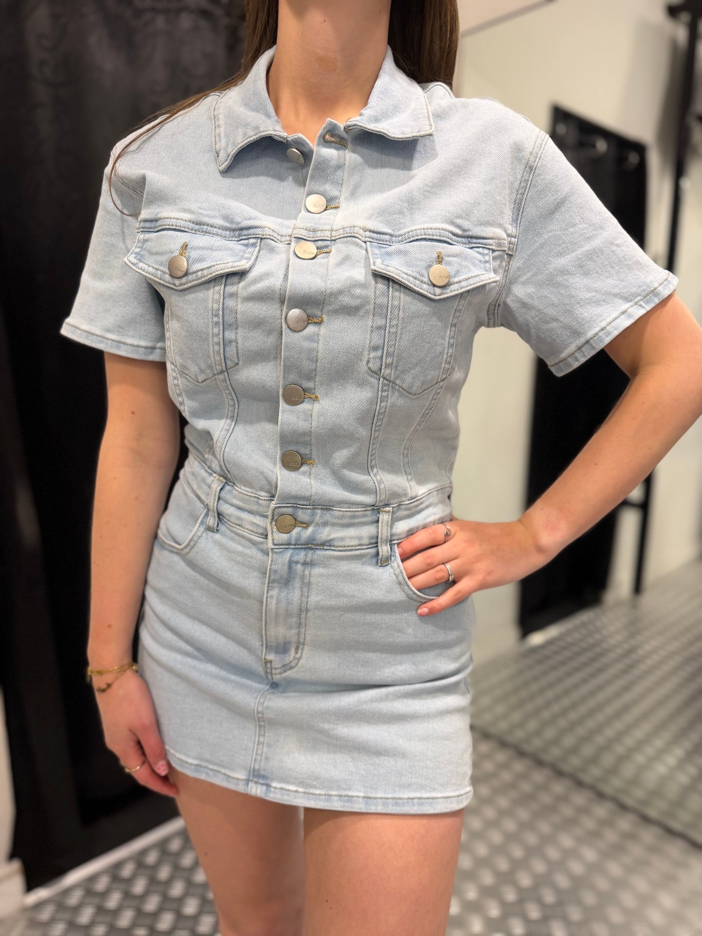 Denim playsuit redial