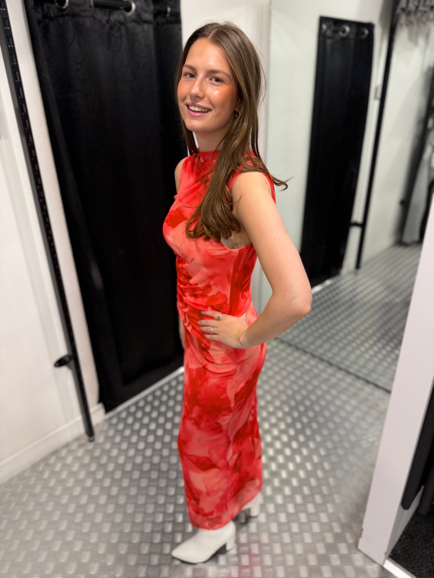 Flower mesh dress