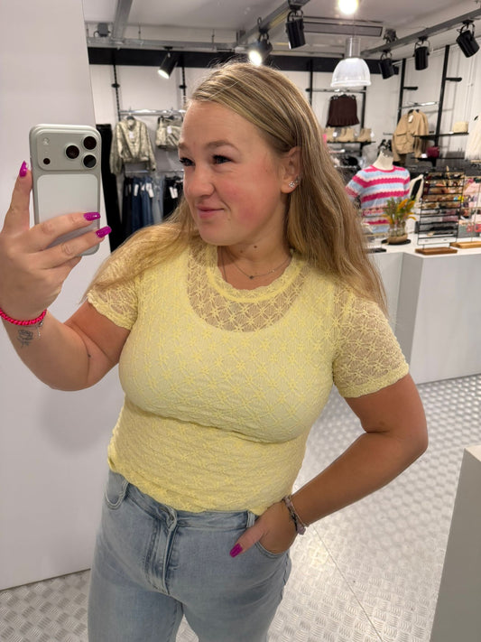 Gele kanten top KM by swan