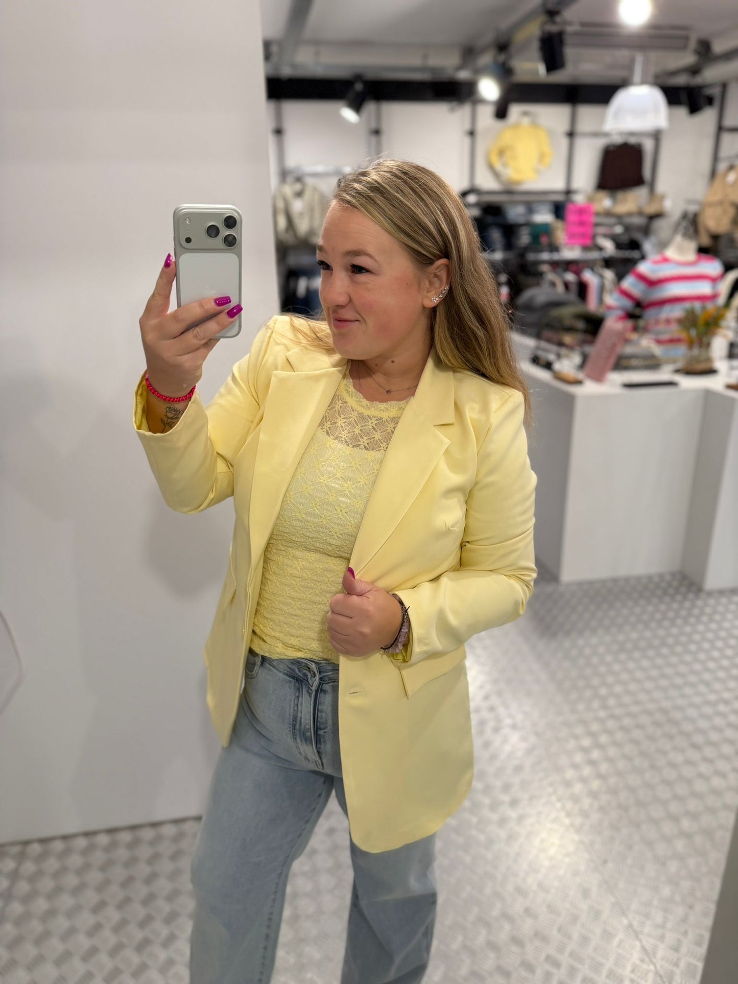 Gele kanten top KM by swan