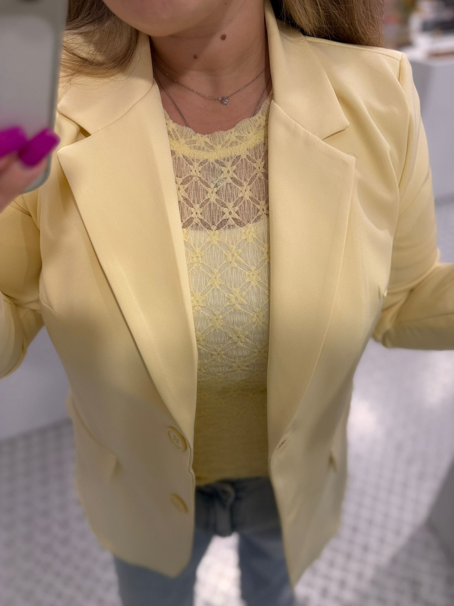 Gele kanten top KM by swan