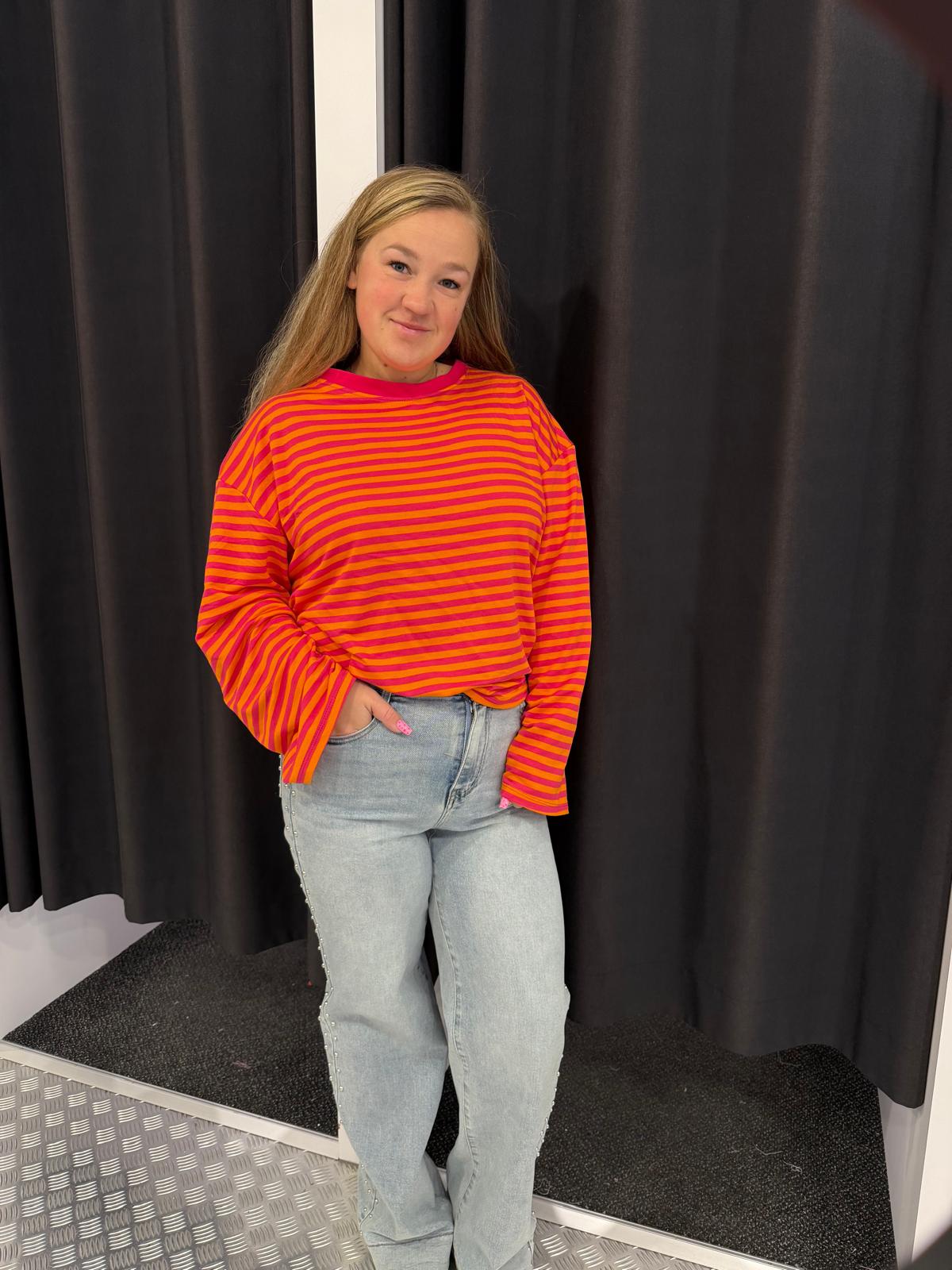 Striped flared longsleeve