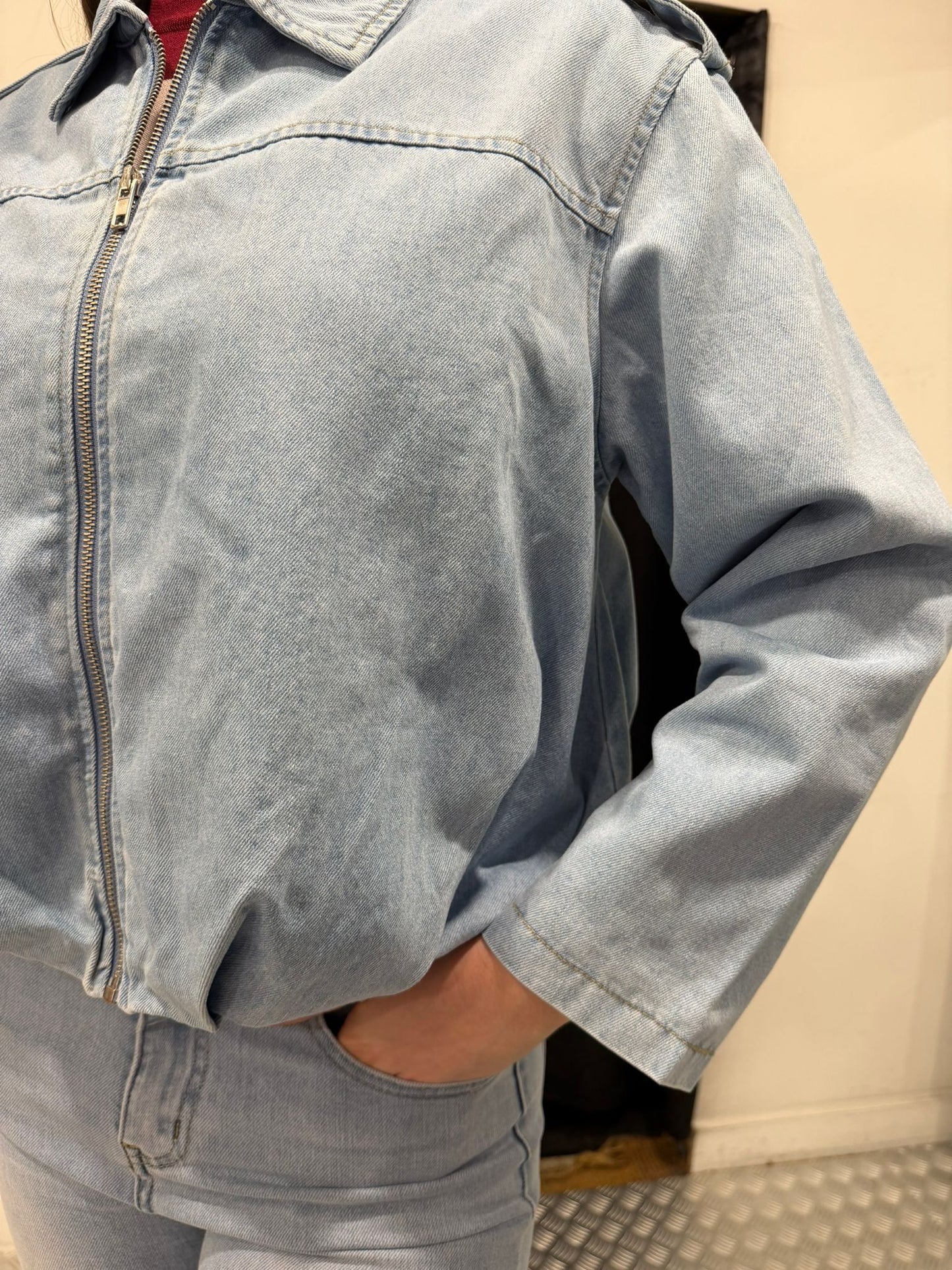 Jeans bomberjacket oversized