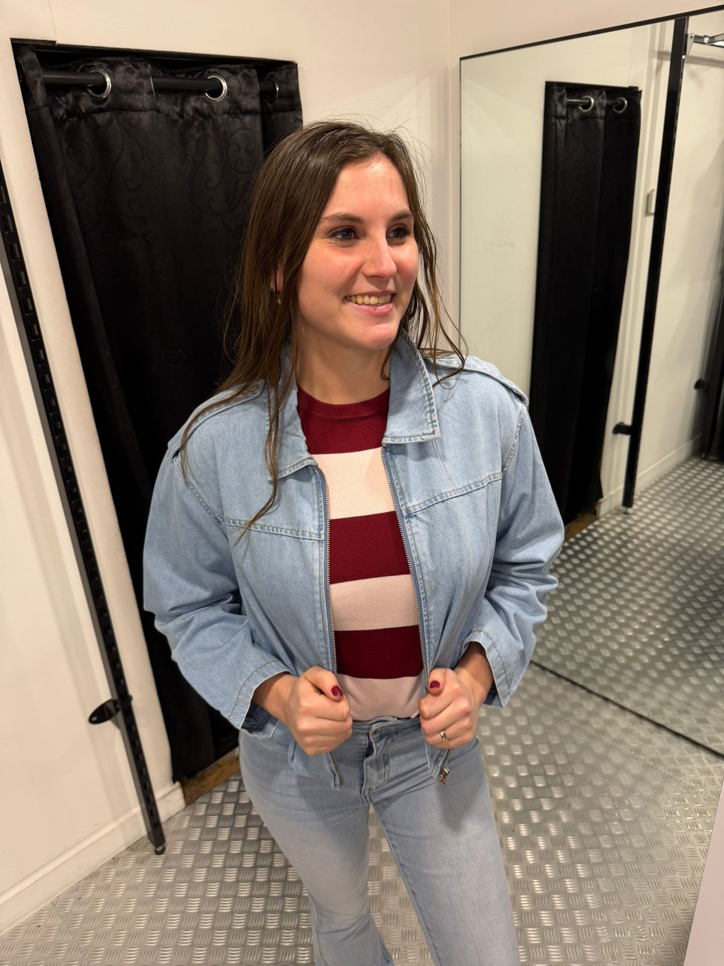 Jeans bomberjacket oversized