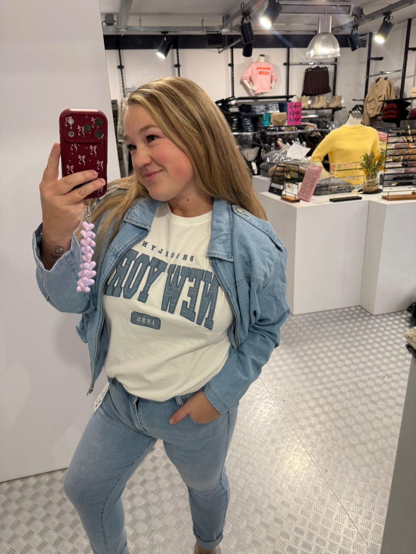 Jeans bomberjacket oversized