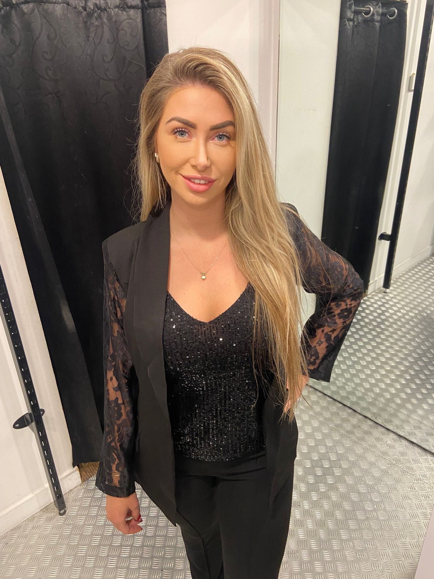 Black lace blazer