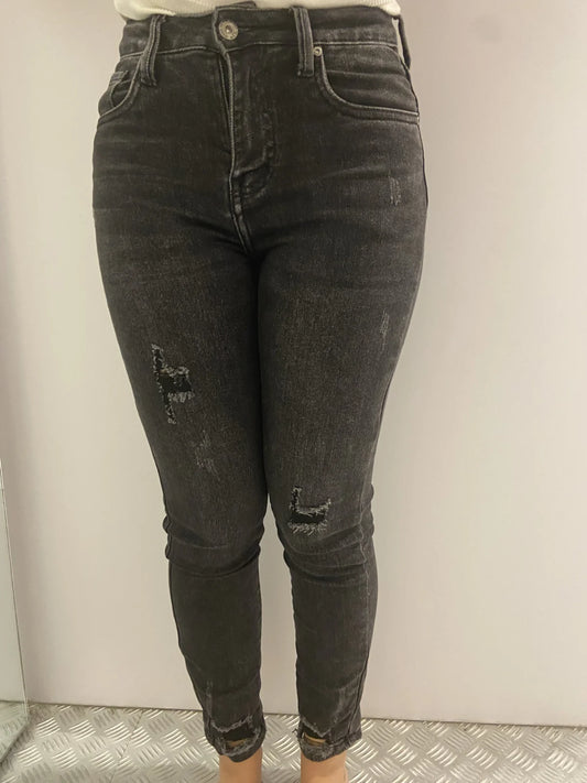 DonkerGrijze jeans regular Hello Miss