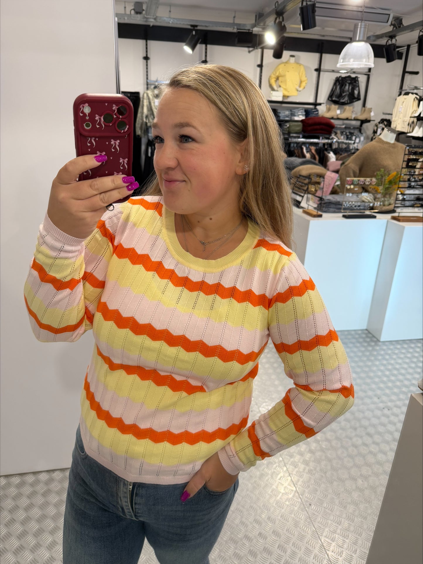Spring zigzag top yellow